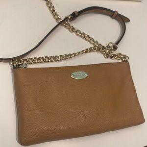 COACH crossbody bag leather&chain strap